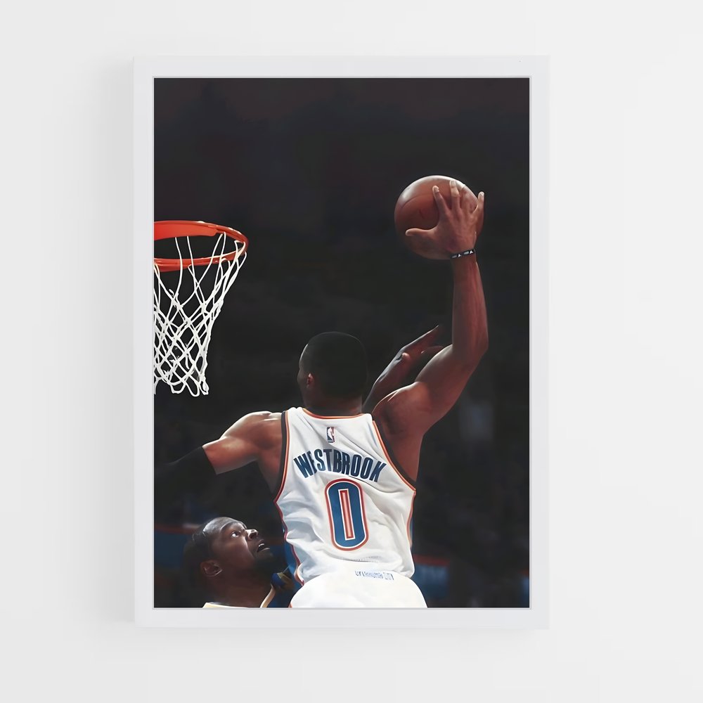 Poster Russell Westbrook Basket Ligne épurée – affiche Basketball (vue 3)